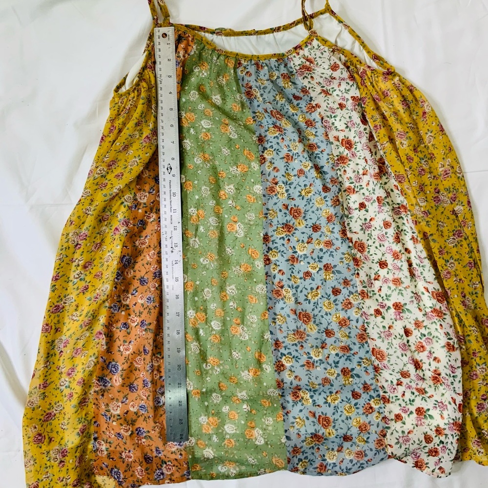 Spaghetti Strap Patchwork Sundress - image 4